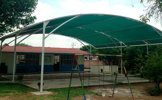8.2 MDP se invierten para crear infraestructura de cubiertas de malla sombra en escuelas