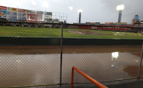 Juego de Rieleros Suspendido por lluvia