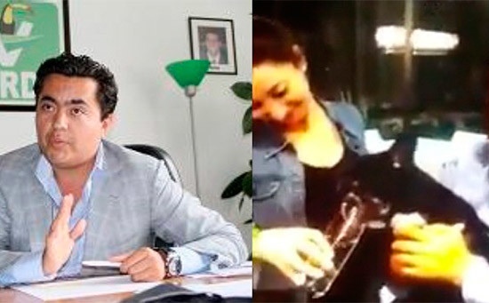 Alcoholiza líder del PVEM y su esposa a perro con whisky